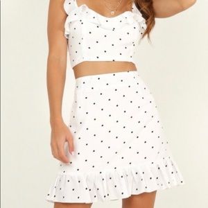 Showpo white two piece set